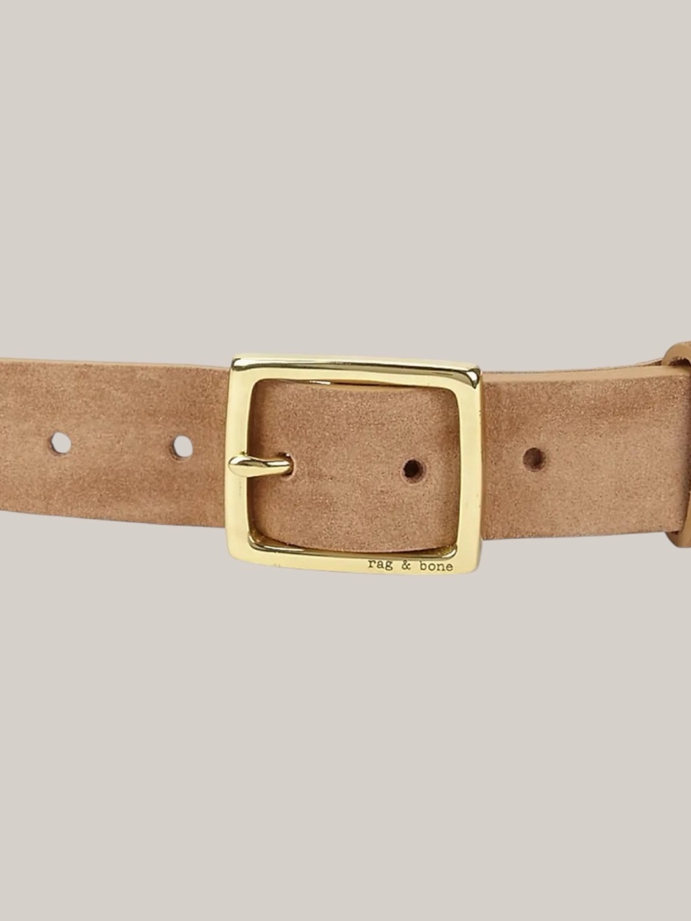rag & bone Boyfriend Suede Belt in Camel Sz XL